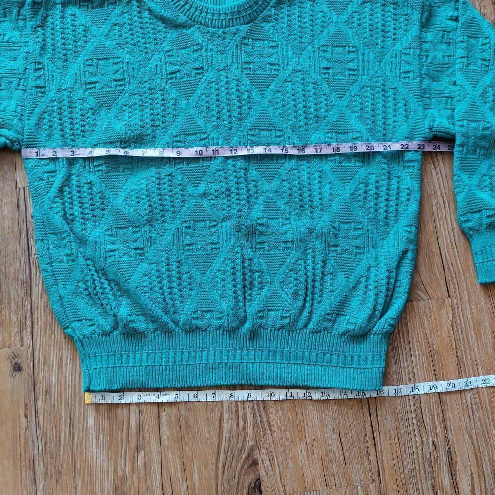 Vintage 1990's Unisex The Fox Collection Dad Sweater, Green L/XL - Picture 6 of 13